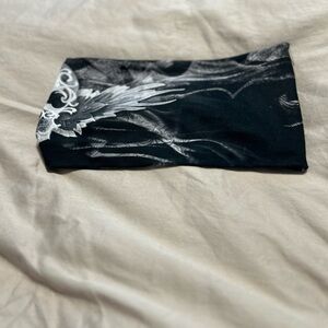 Black and White Skull Print Headband
